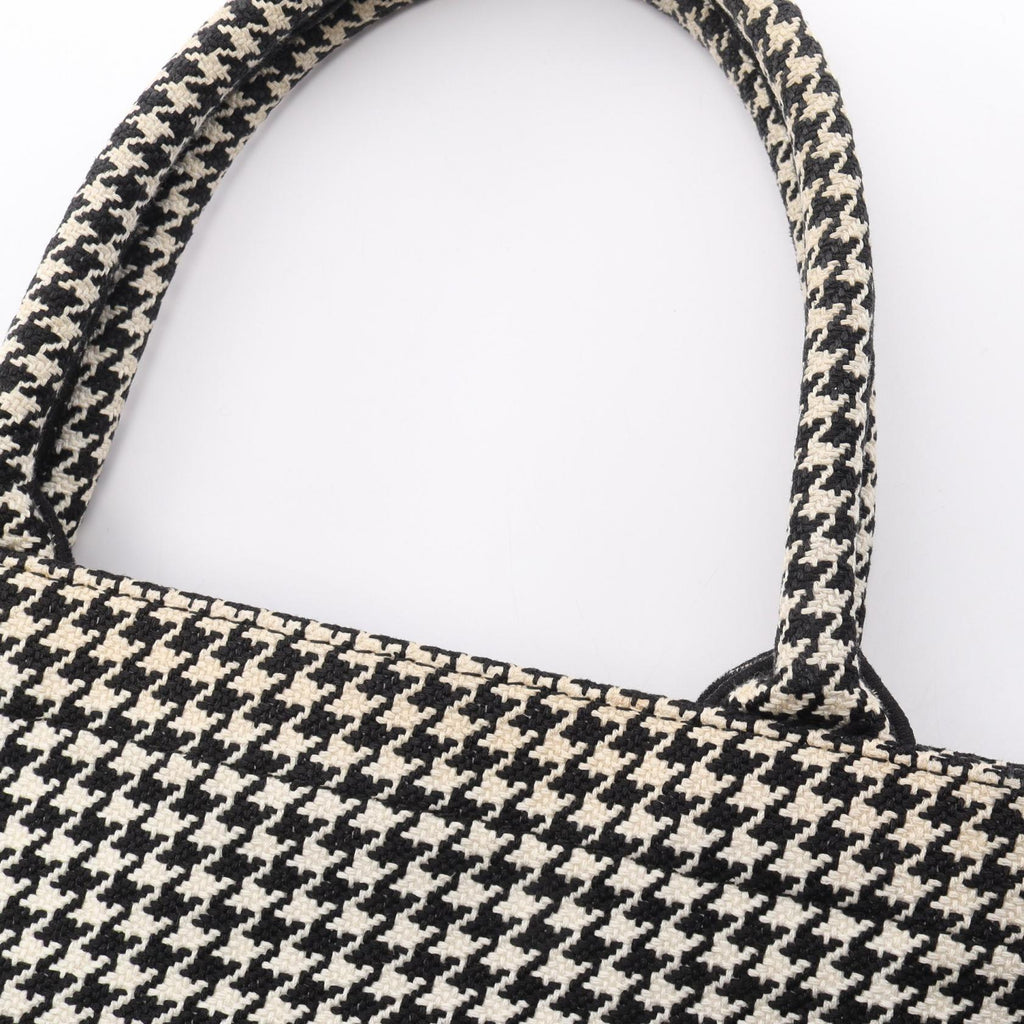 Dior Book Tote · Houndstooth · Canvas
