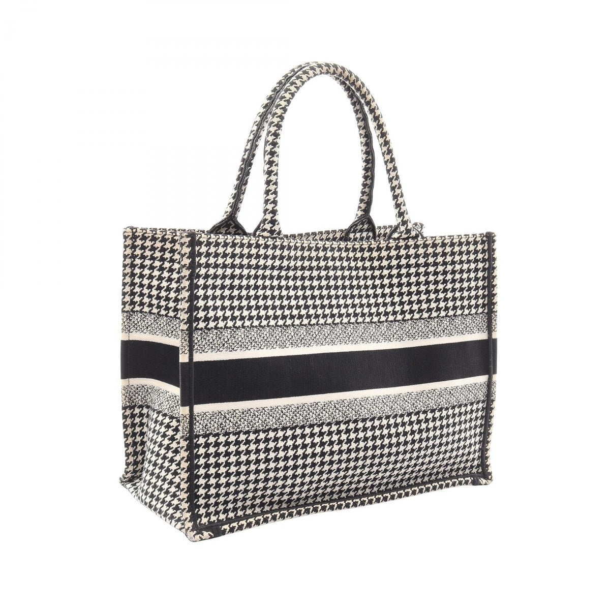 Dior Book Tote · Houndstooth · Canvas