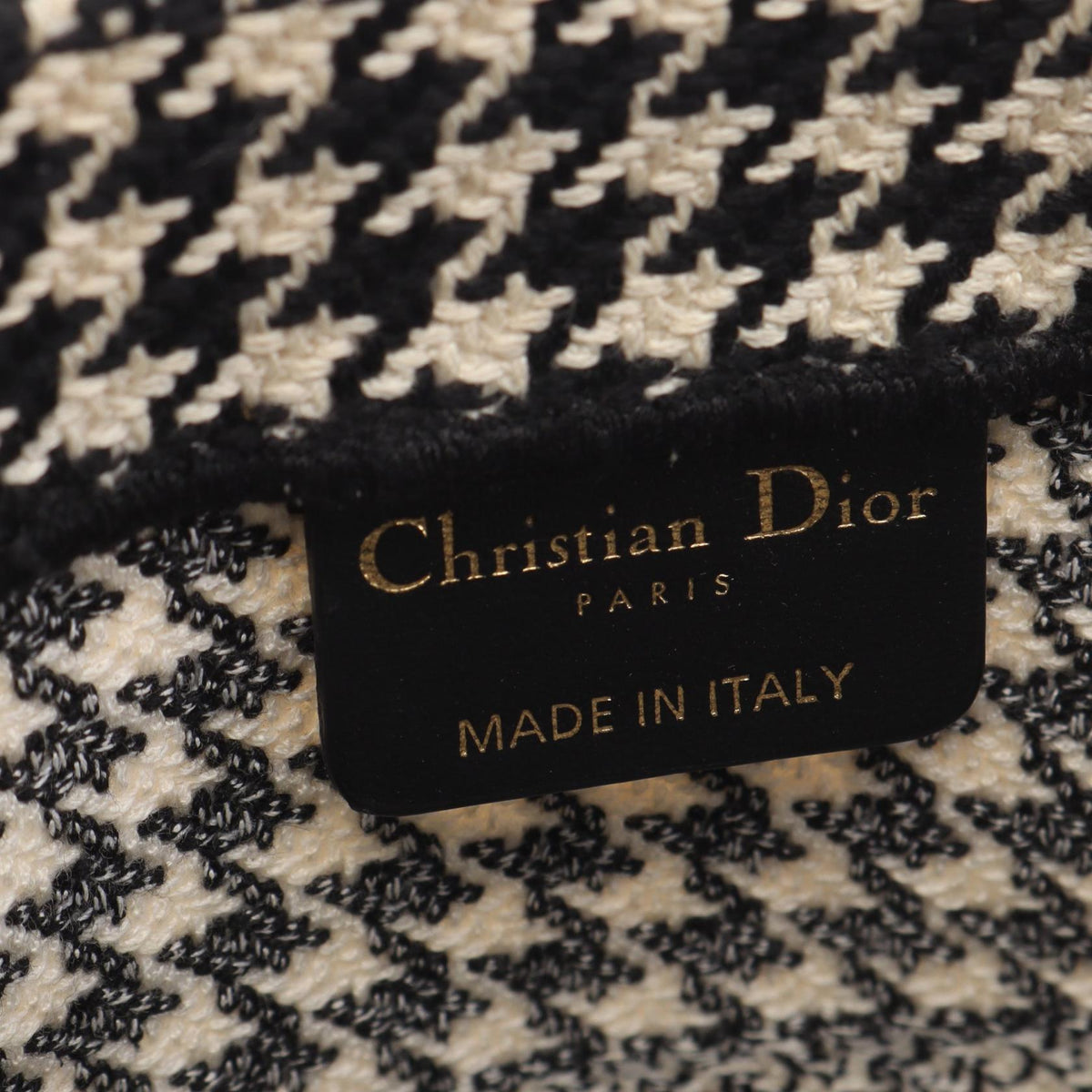 Dior Book Tote · Houndstooth · Canvas