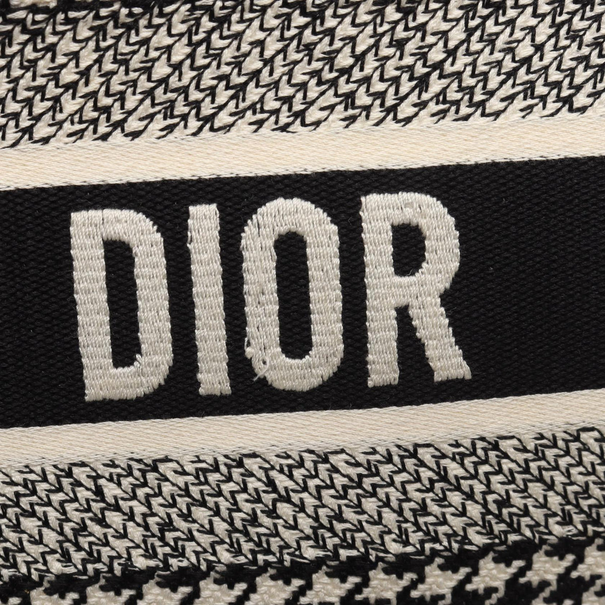 Dior Book Tote · Houndstooth · Canvas