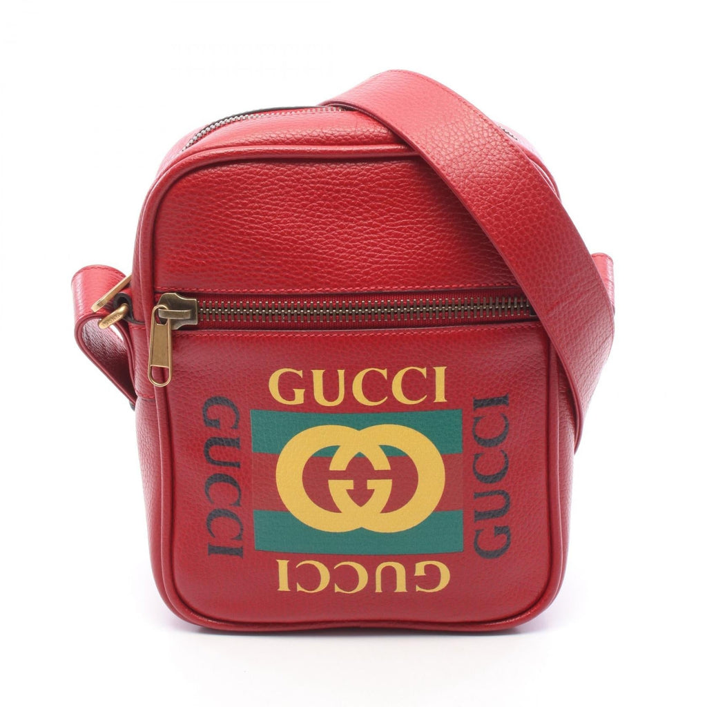 Gucci Print · Leather Shoulder Bag