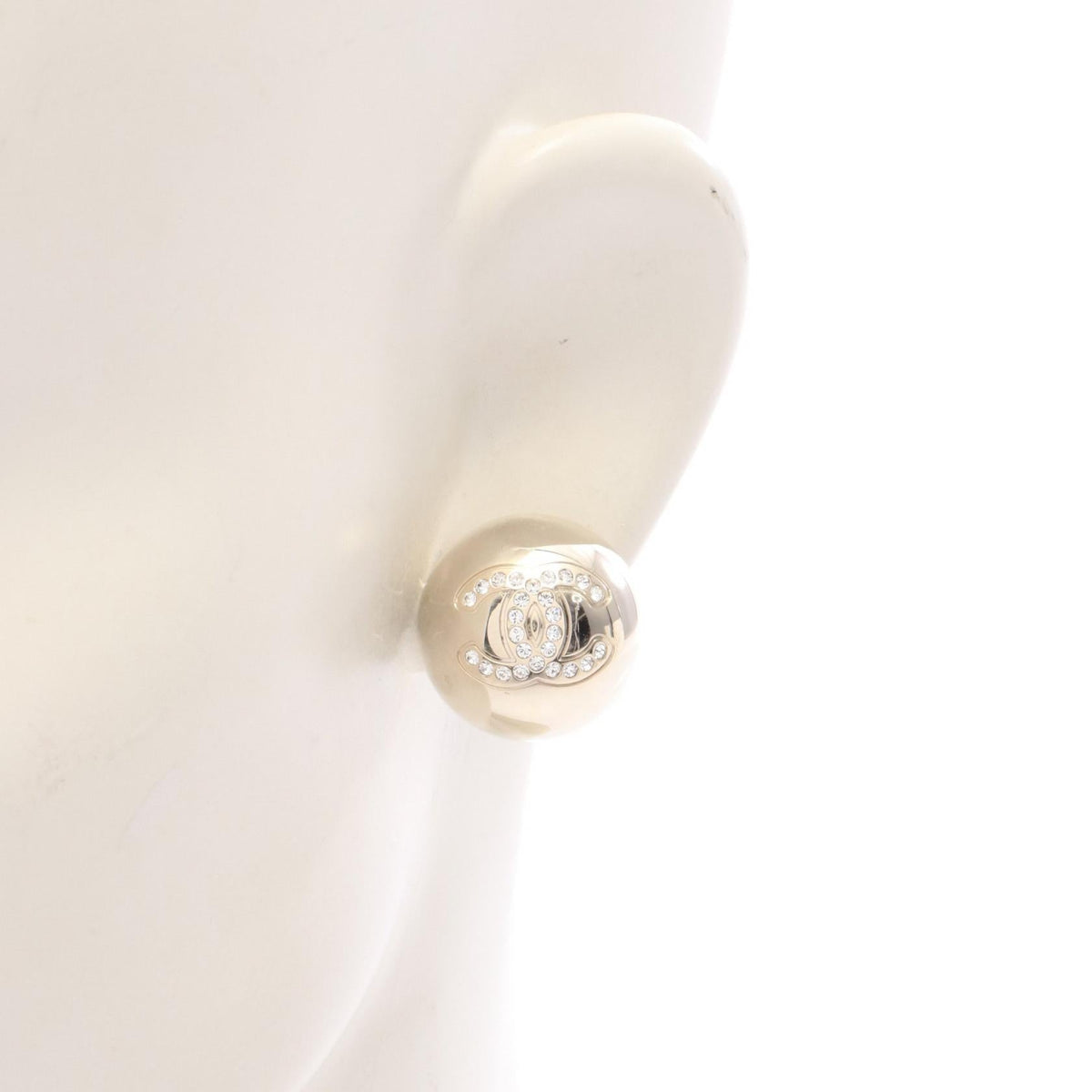 Chanel COCO Mark Ball · Rhinestone Earrings