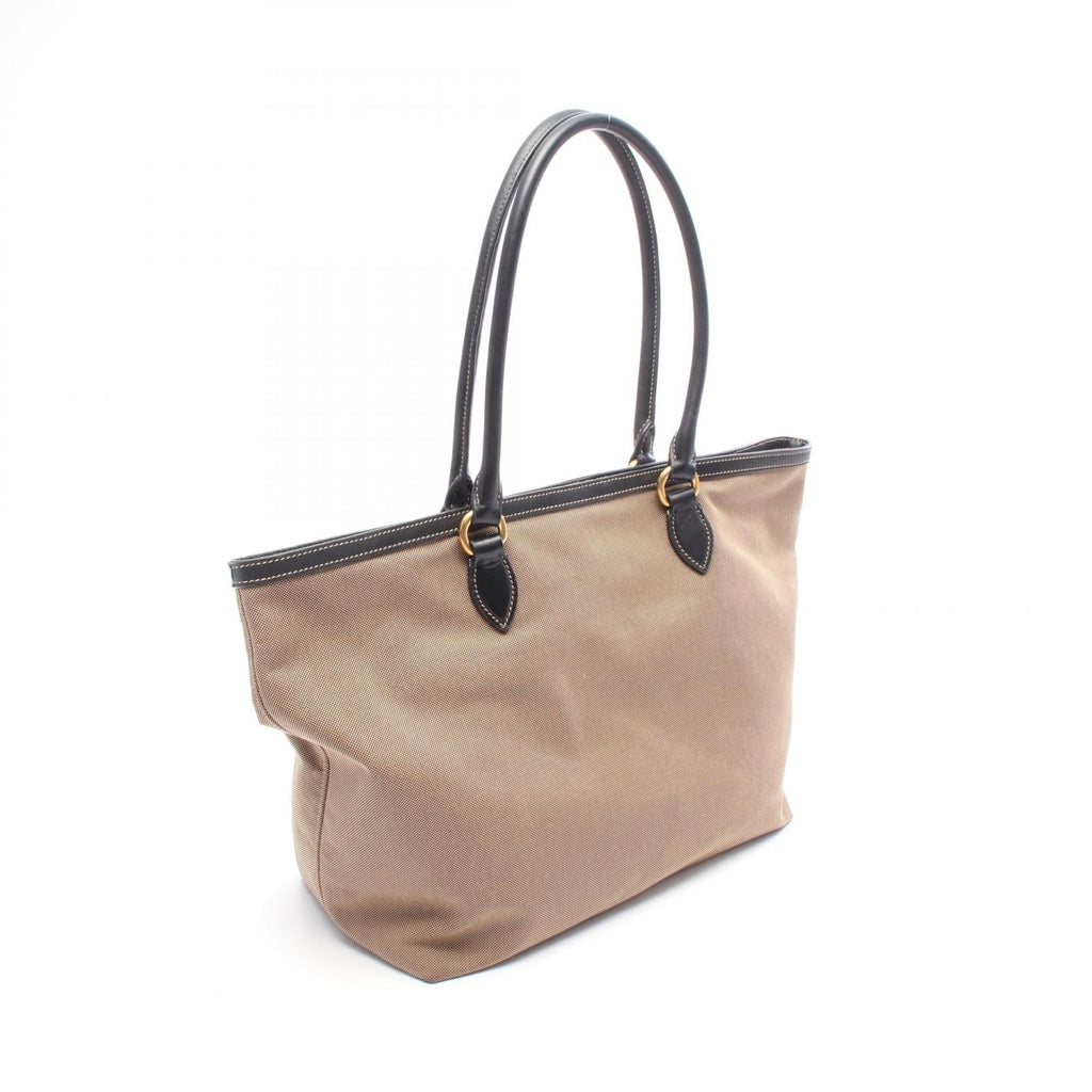 Prada Logo Jacquard · Canvas & Leather Tote