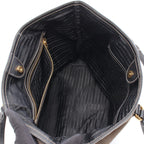 Prada Logo Jacquard · Canvas & Leather Tote