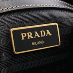 Prada Logo Jacquard · Canvas & Leather Tote