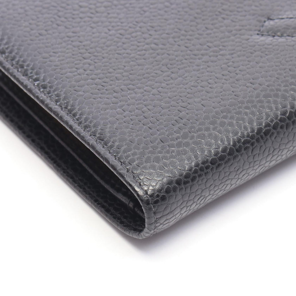 Chanel Coco · Calfskin Wallet · Gold Hardware