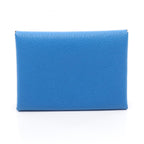 Hermès Calvi Duo · Chèvre · Bleu Hydra