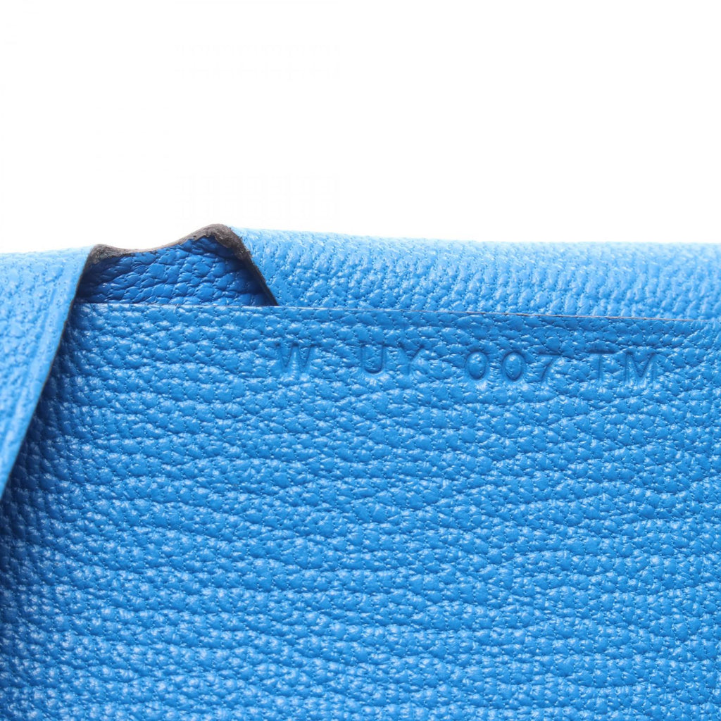 Hermès Calvi Duo · Chèvre · Bleu Hydra