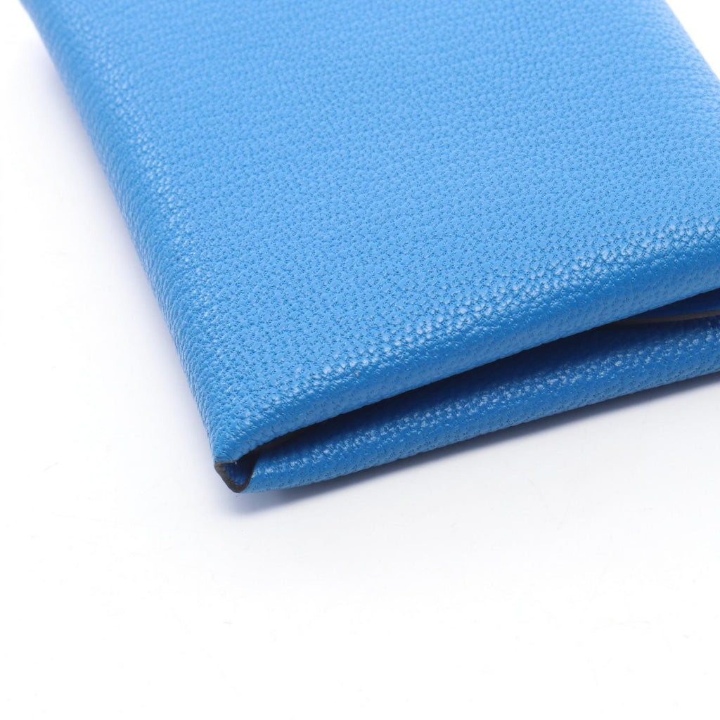 Hermès Calvi Duo · Chèvre · Bleu Hydra
