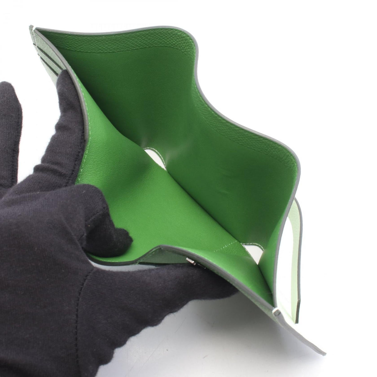Hermès Bearn Combiné Verso · Vert Fizz Epsom
