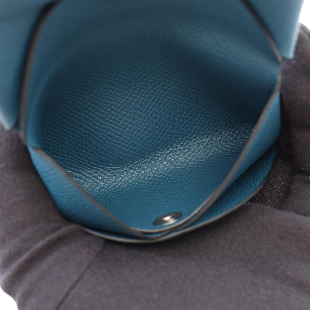Hermès Calvi Duo · Bleu de Presse · Epsom