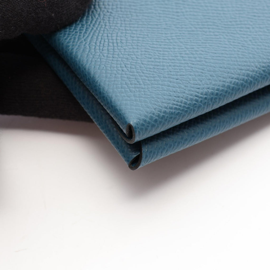 Hermès Calvi Duo · Bleu de Presse · Epsom