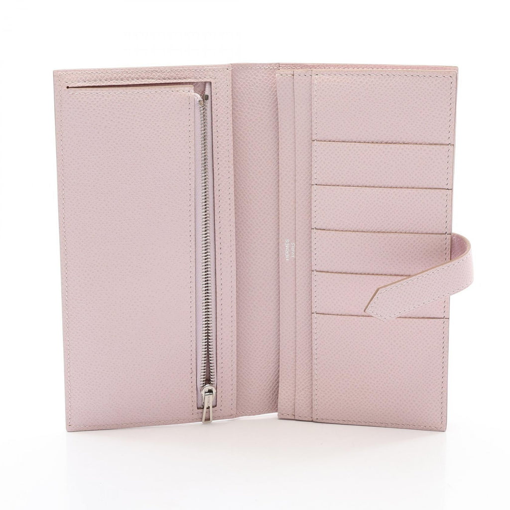 Hermès Bearn Soufflet · Mauve Pale · Epsom