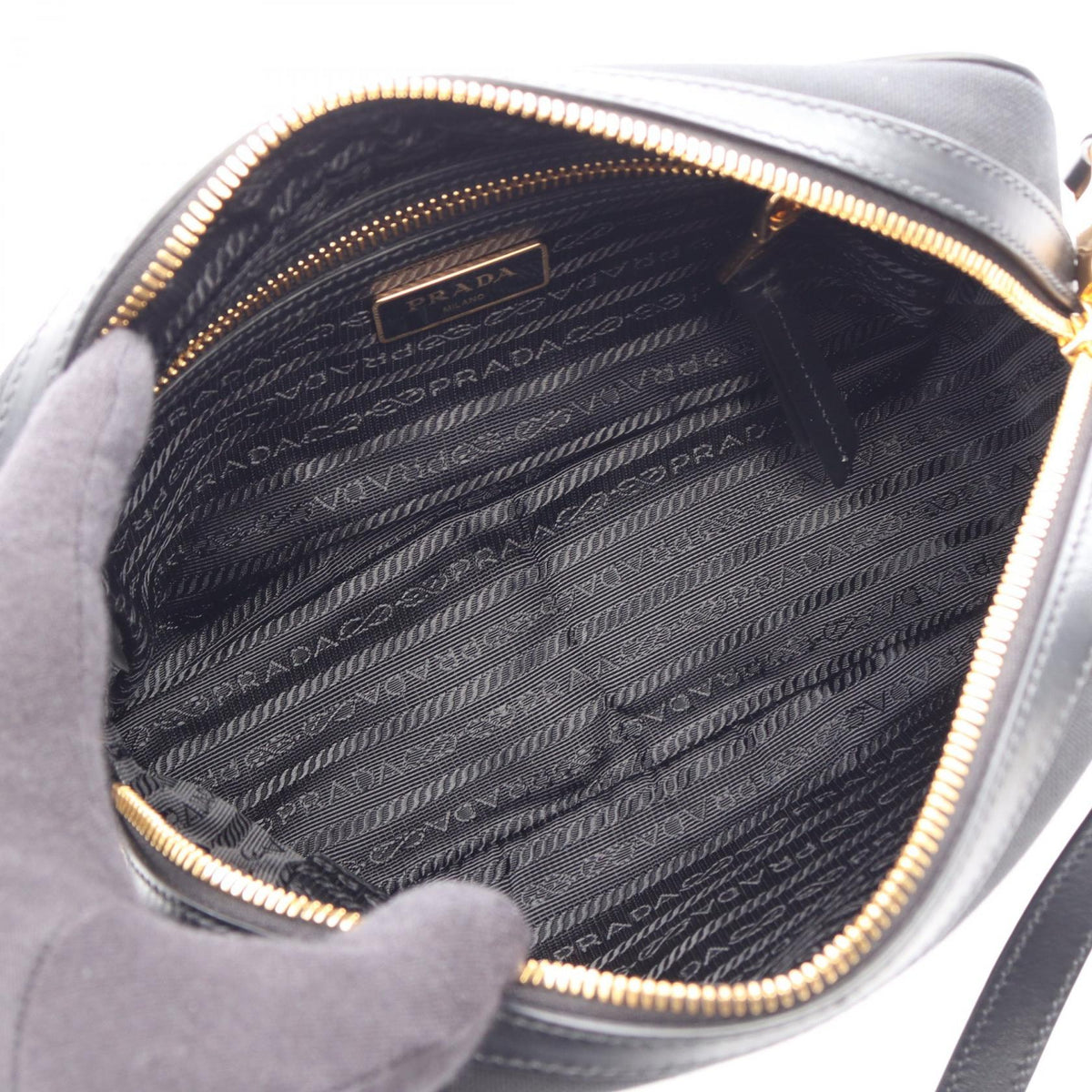 Prada Logo Jacquard · Shoulder Bag