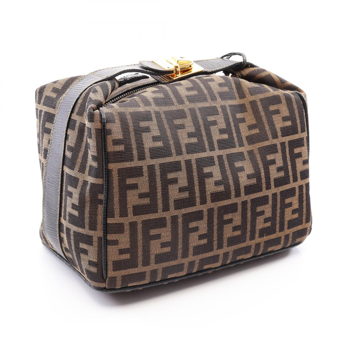 Fendi Zucca · Canvas Leather Handbag