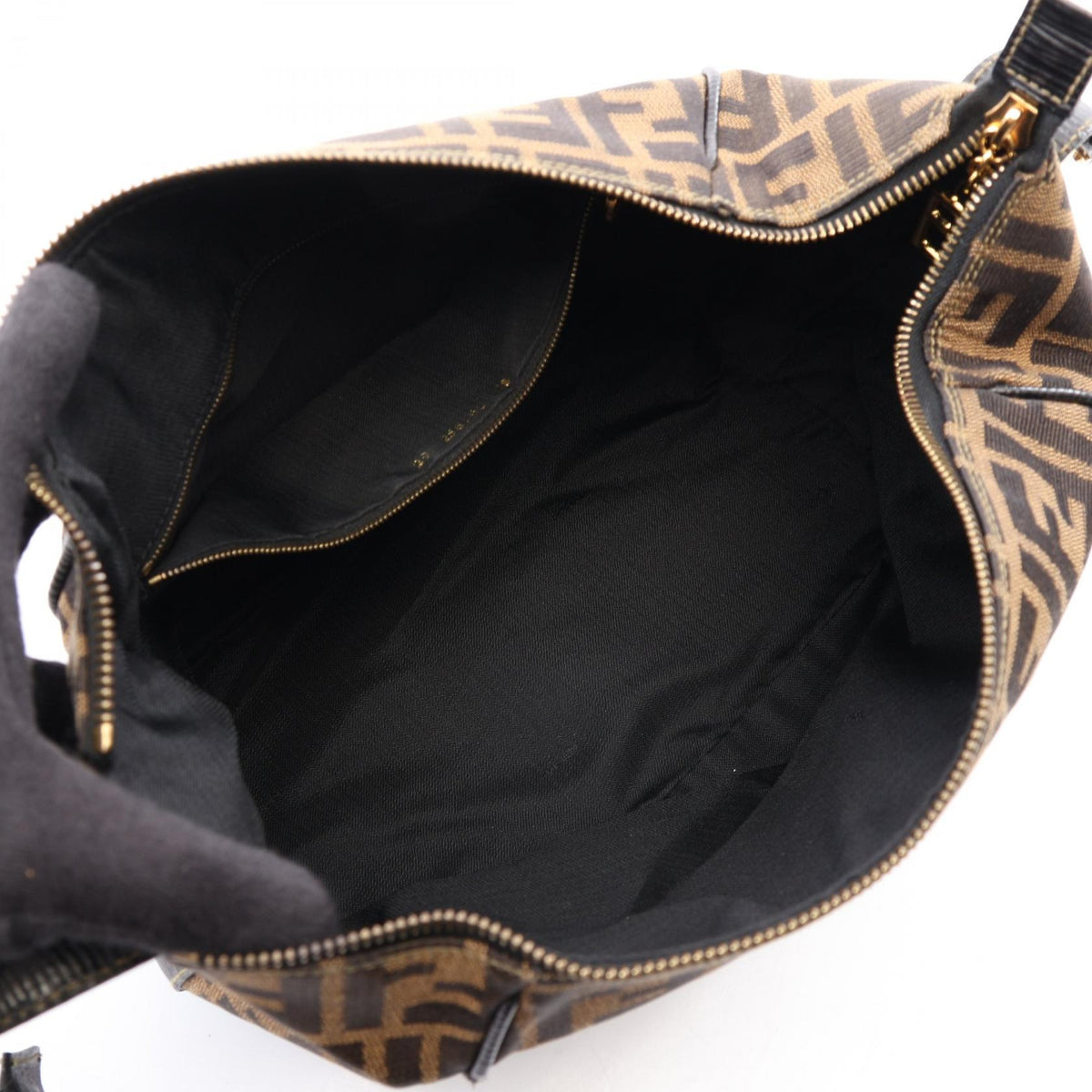 Fendi Zucca · Canvas Leather Handbag