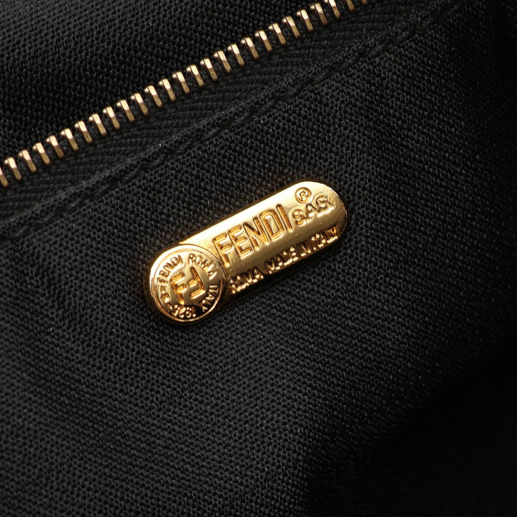 Fendi Zucca · Canvas Leather Handbag