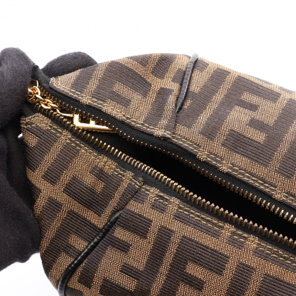Fendi Zucca · Canvas Leather Handbag