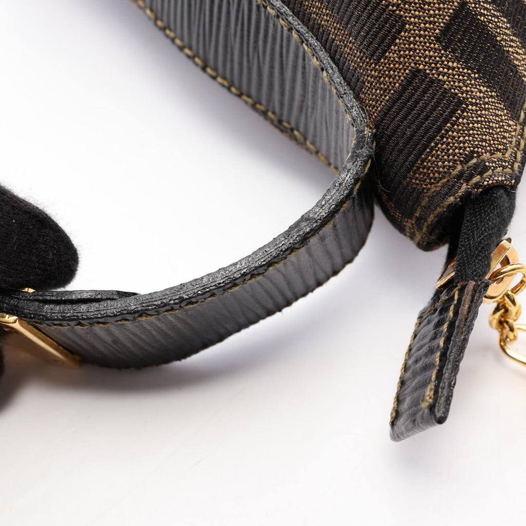 Fendi Zucca · Canvas Leather Handbag