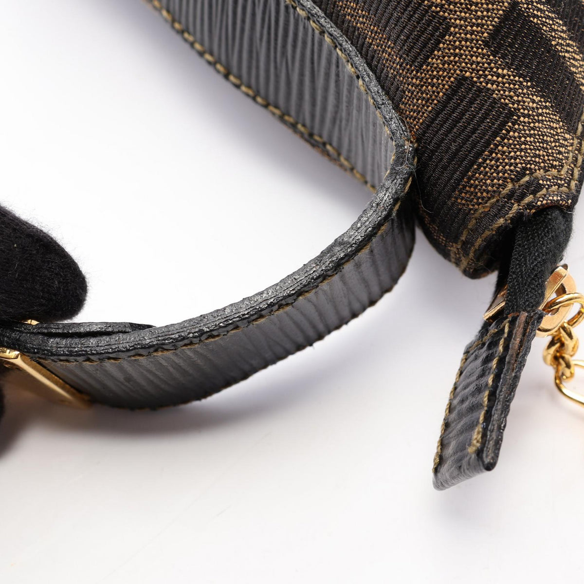 Fendi Zucca · Canvas Leather Handbag