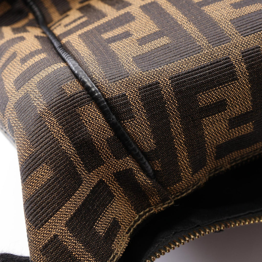 Fendi Zucca · Canvas Leather Handbag