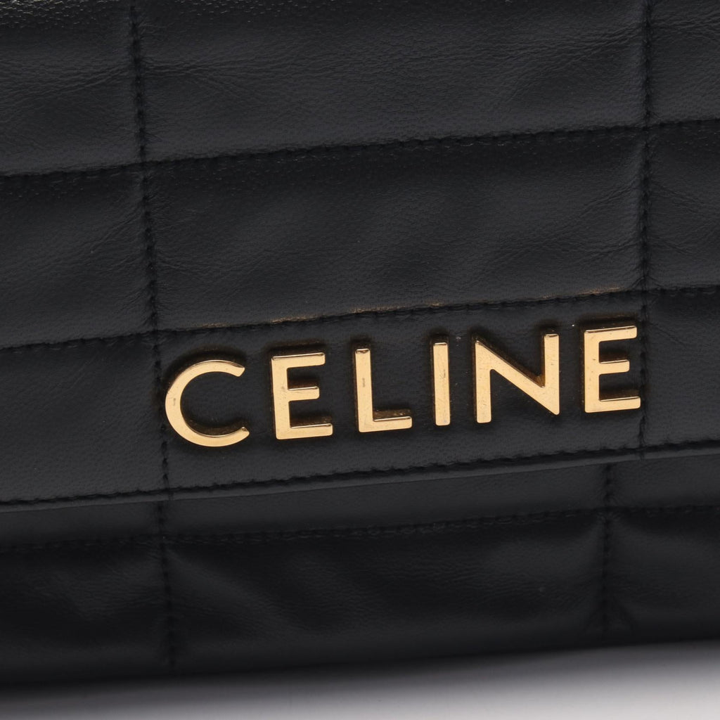 CELINE Monochrome · Leather Shoulder Bag