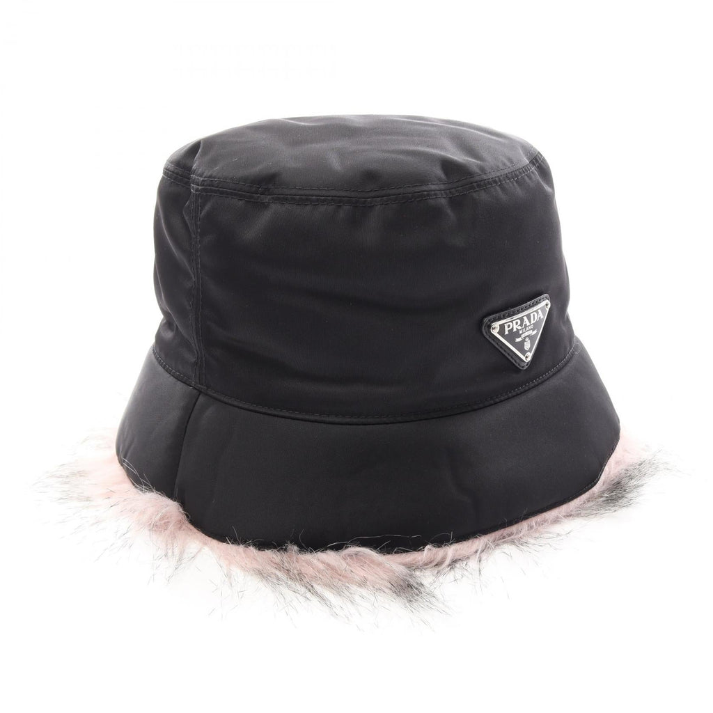 PRADA Re-Nylon · Fur-Trimmed Bucket Hat