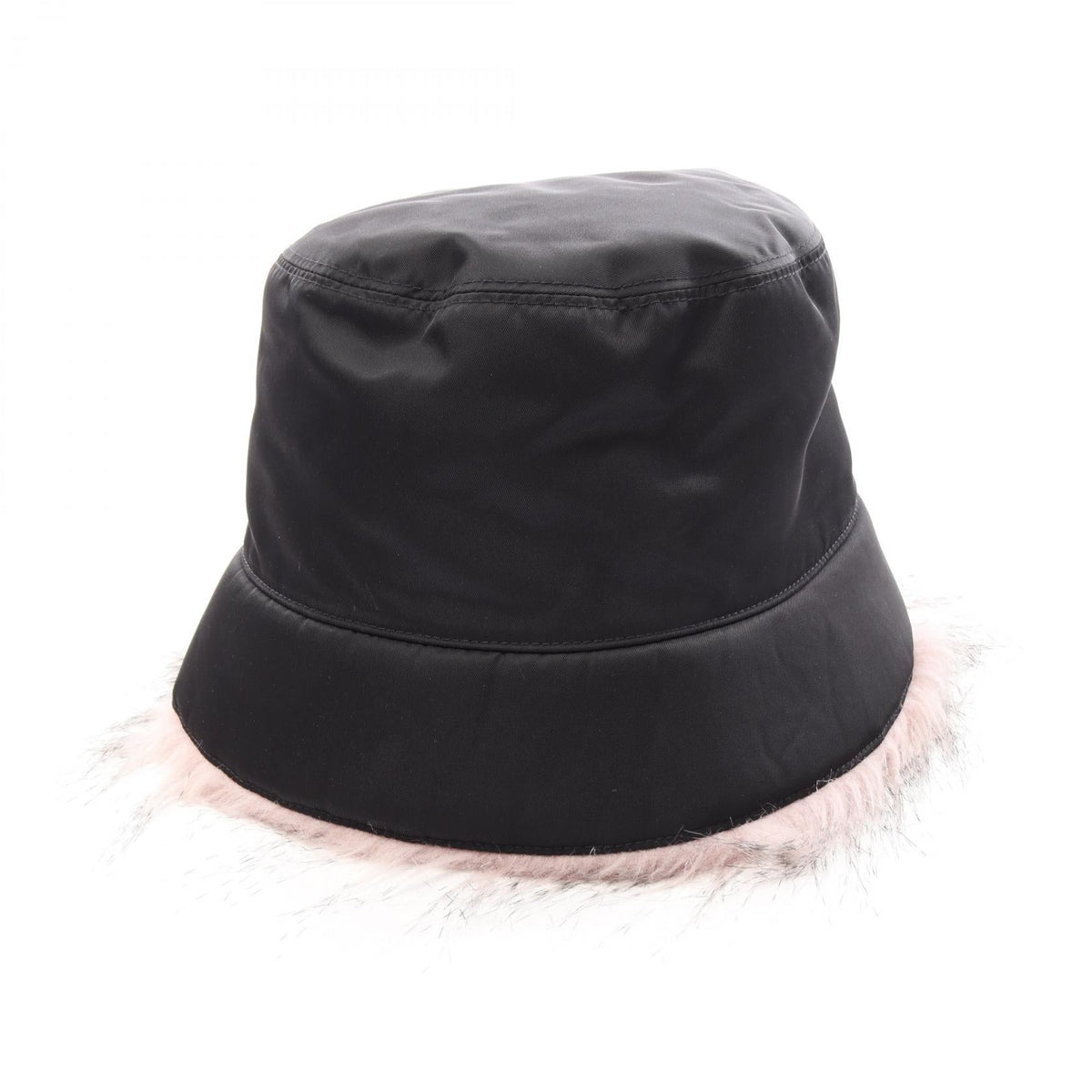PRADA Re-Nylon · Fur-Trimmed Bucket Hat