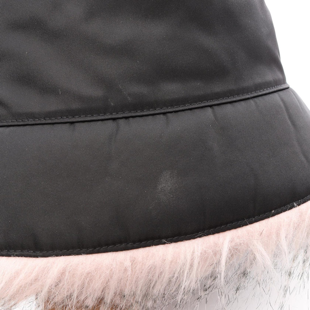 PRADA Re-Nylon · Fur-Trimmed Bucket Hat