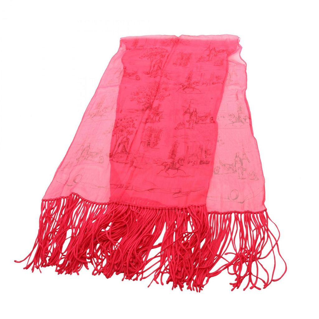 Hermès · Silk Stole · Fringed