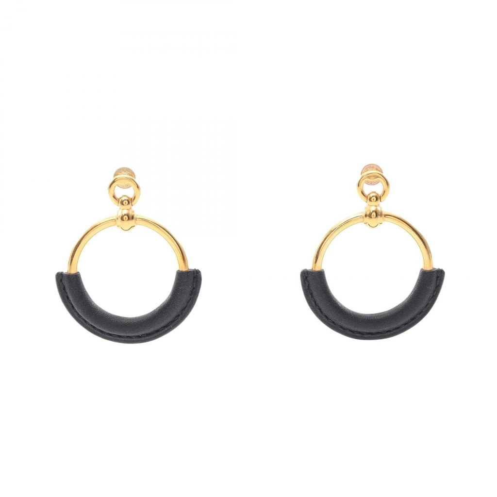Hermès Loop Grand Earrings · Leather