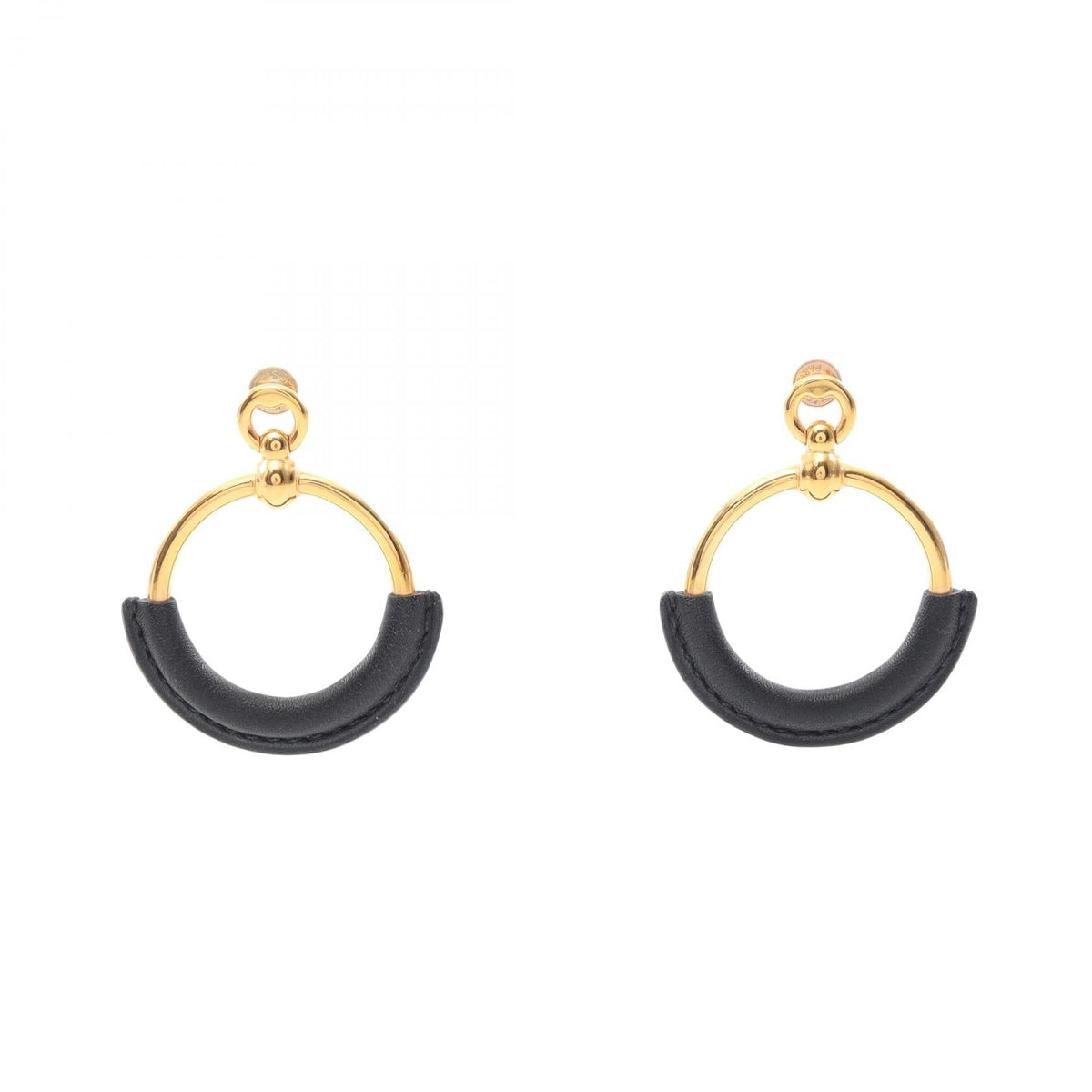 Hermès Loop Grand Earrings · Leather