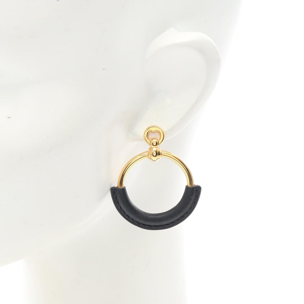 Hermès Loop Grand Earrings · Leather