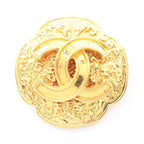Chanel CC Logo Brooch · Gold Plated