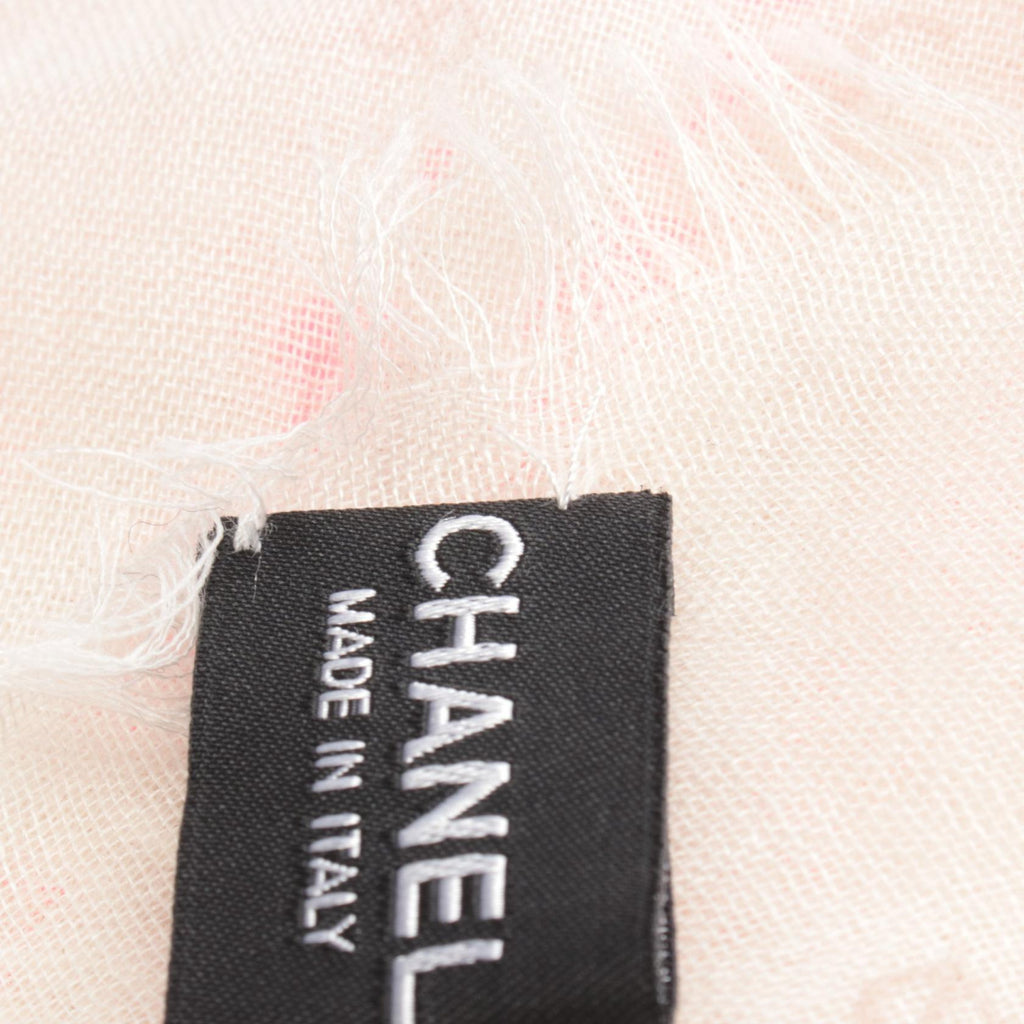 CHANEL Silk & Cashmere Text Stole