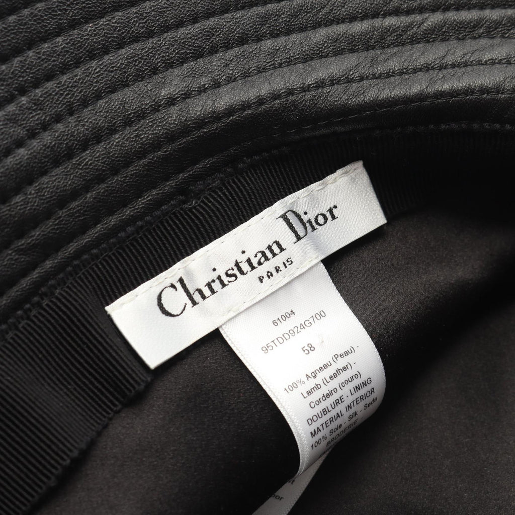 Dior Teddy-D · Tulle Bob Bucket Hat · Leather