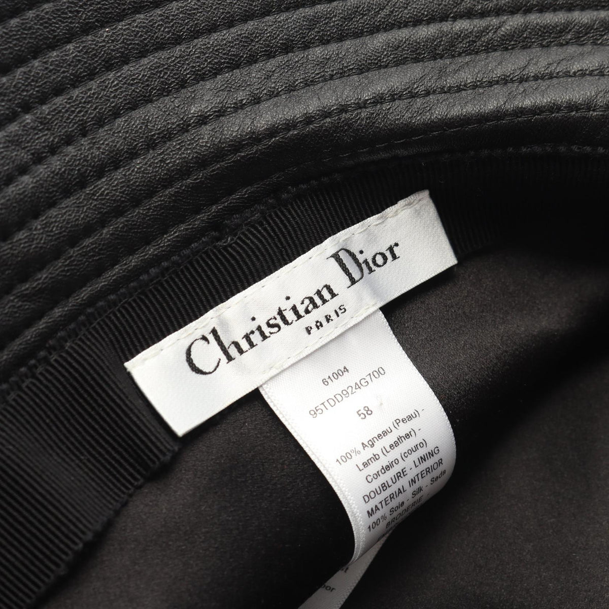 Dior Teddy-D · Tulle Bob Bucket Hat · Leather