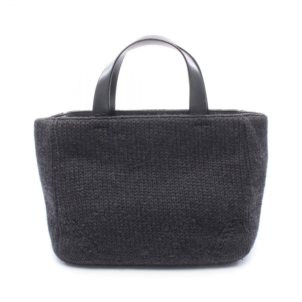 Prada Triangle Logo · Tote · Knit Leather