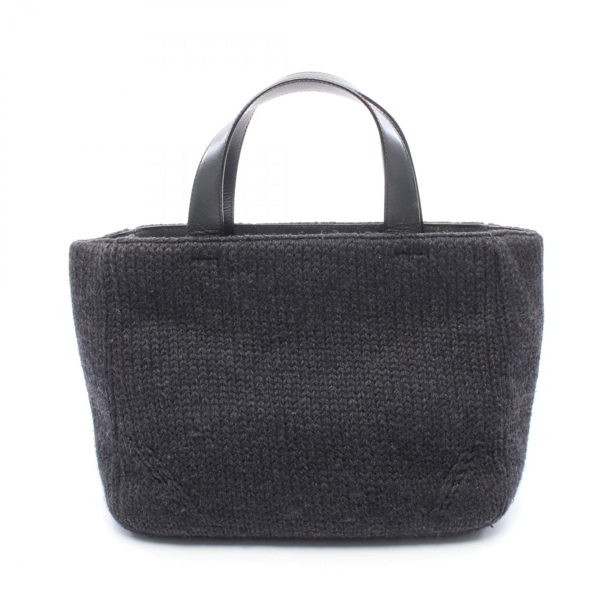 Prada Triangle Logo · Tote · Knit Leather