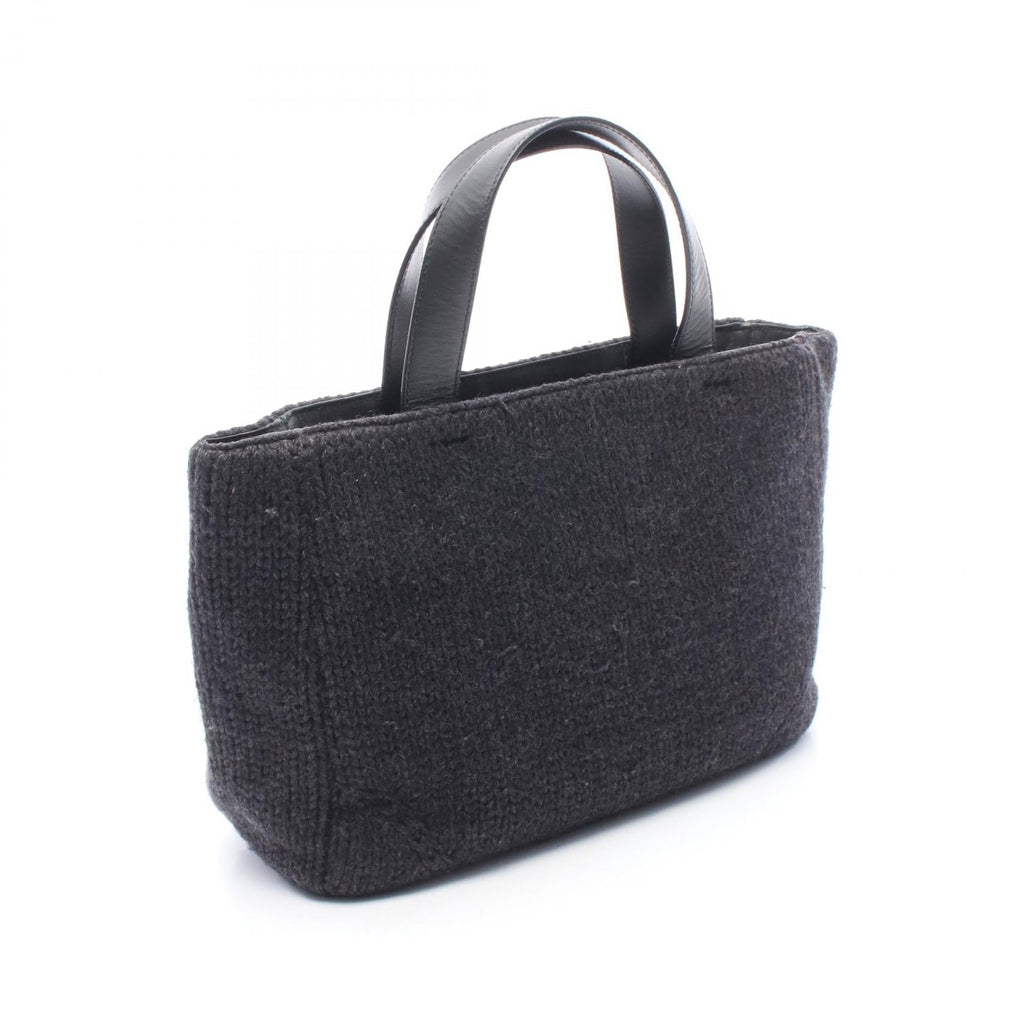 Prada Triangle Logo · Tote · Knit Leather