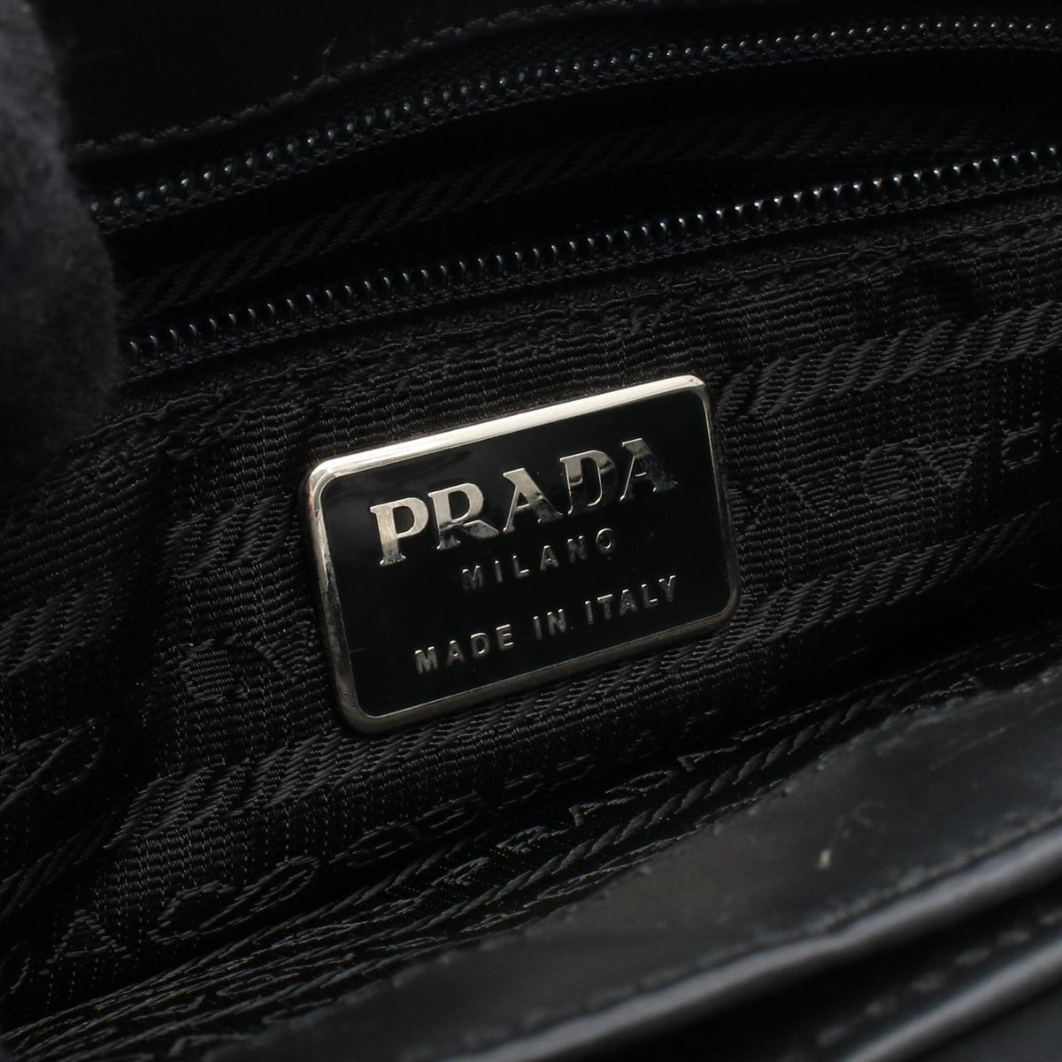 Prada Triangle Logo · Tote · Knit Leather