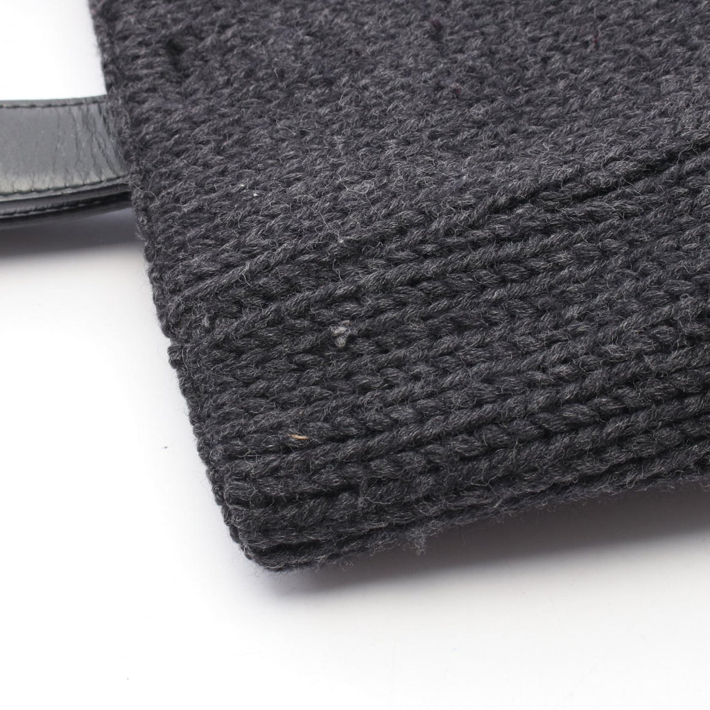 Prada Triangle Logo · Tote · Knit Leather