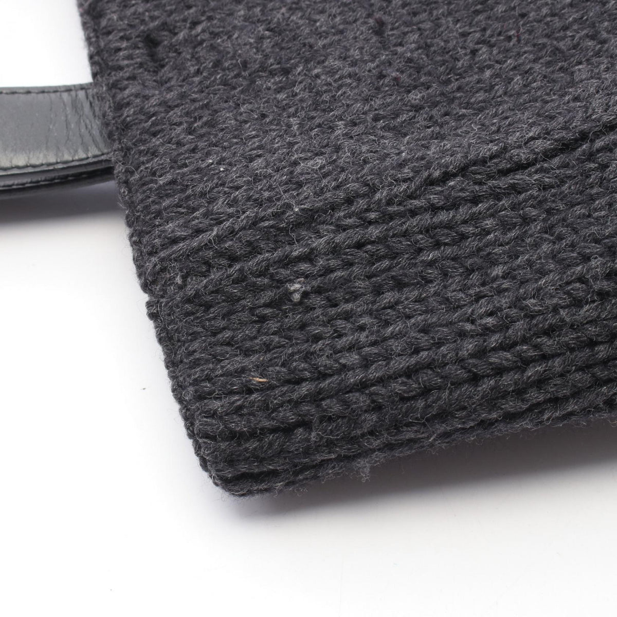 Prada Triangle Logo · Tote · Knit Leather