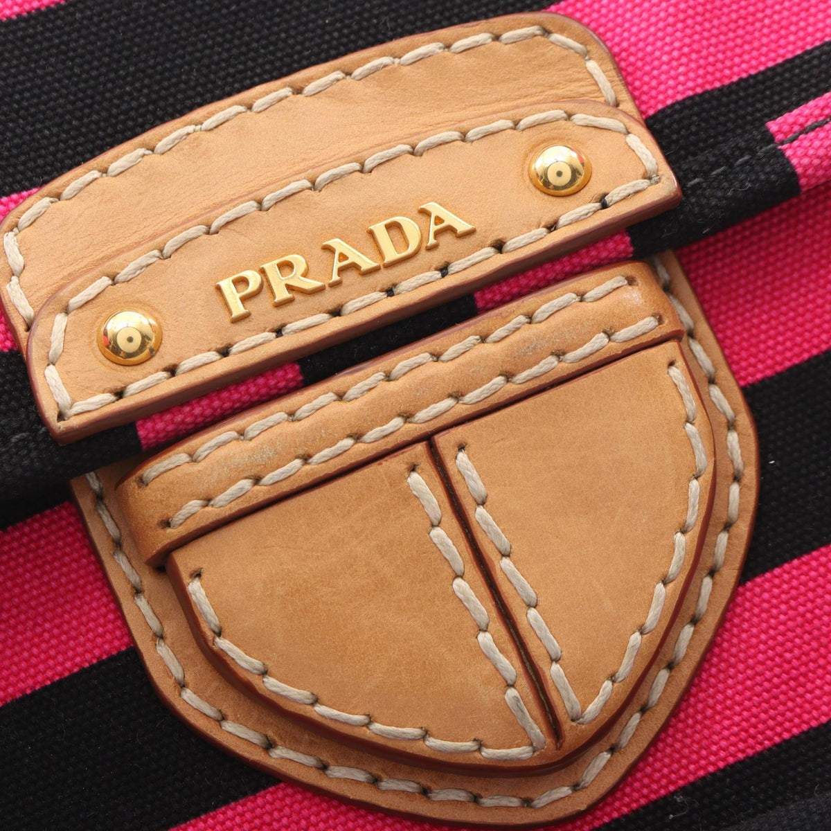 Prada Canapa Rige · Striped Canvas
