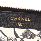 CHANEL CC Logo · Leather Zip Wallet