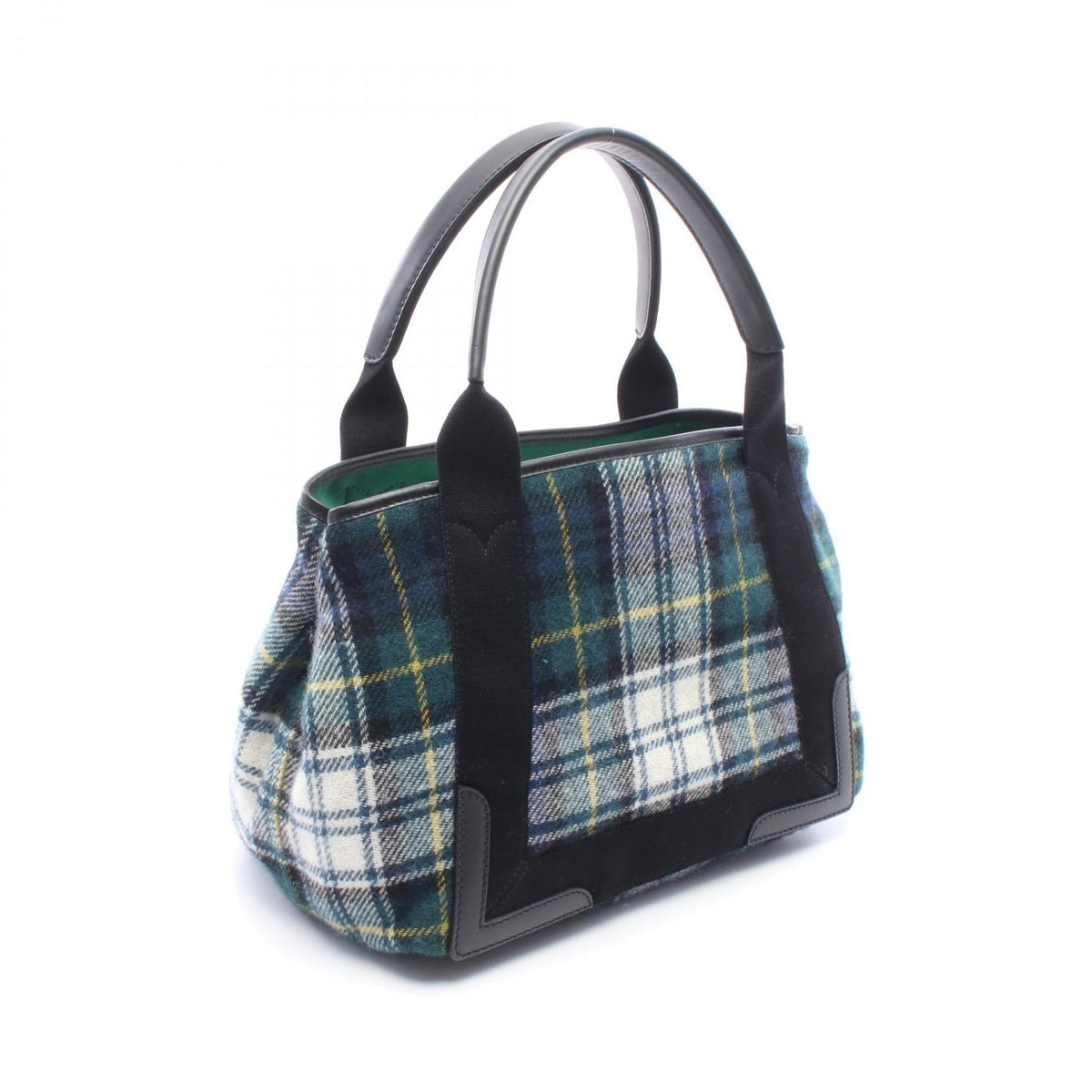 BALENCIAGA Navy Cabas S · Check Tote