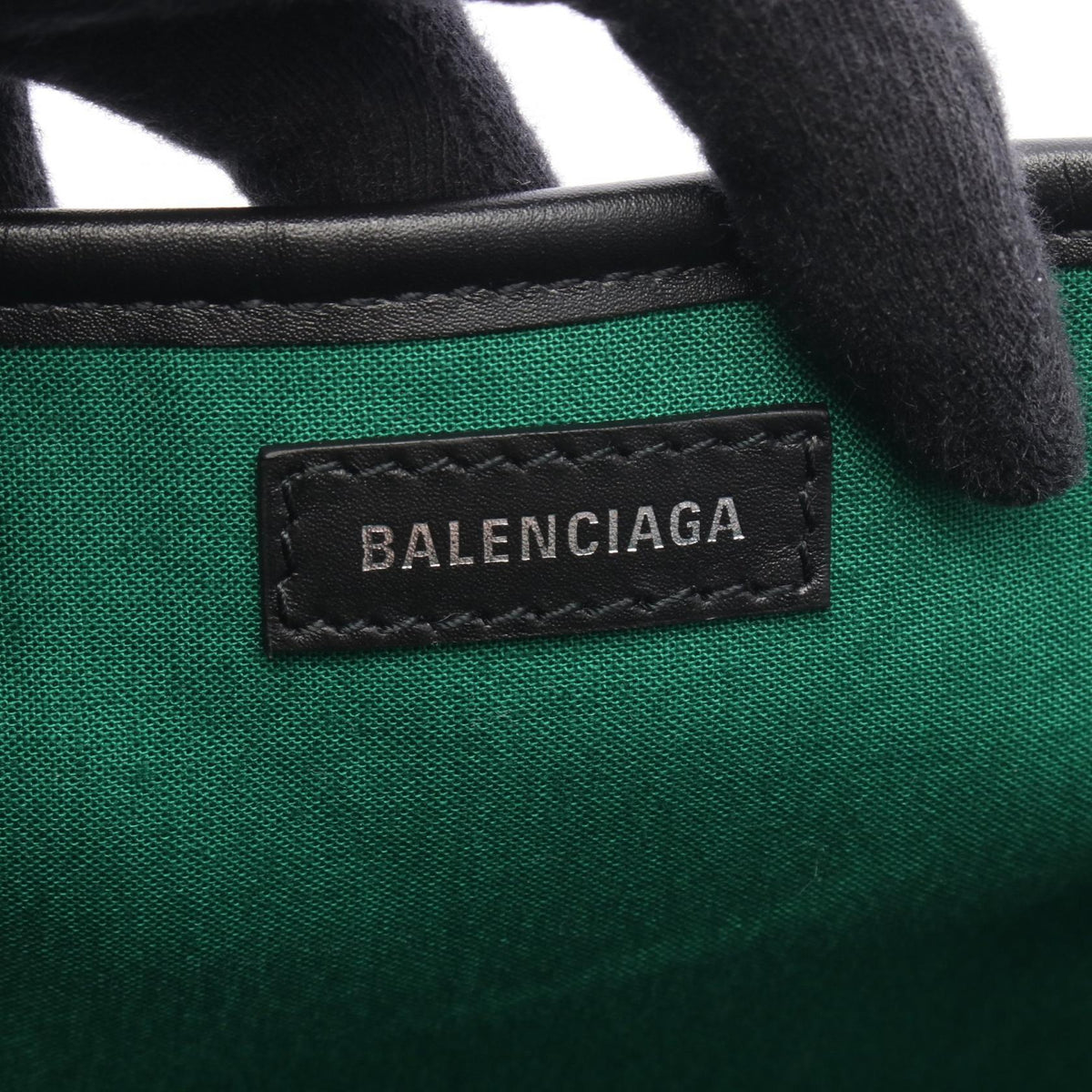 BALENCIAGA Navy Cabas S · Check Tote