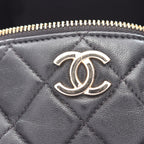 CHANEL Matelassé · Lambskin · Chain Clutch