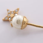 DIOR Tribal · Logo Pierced Earrings · Pearl