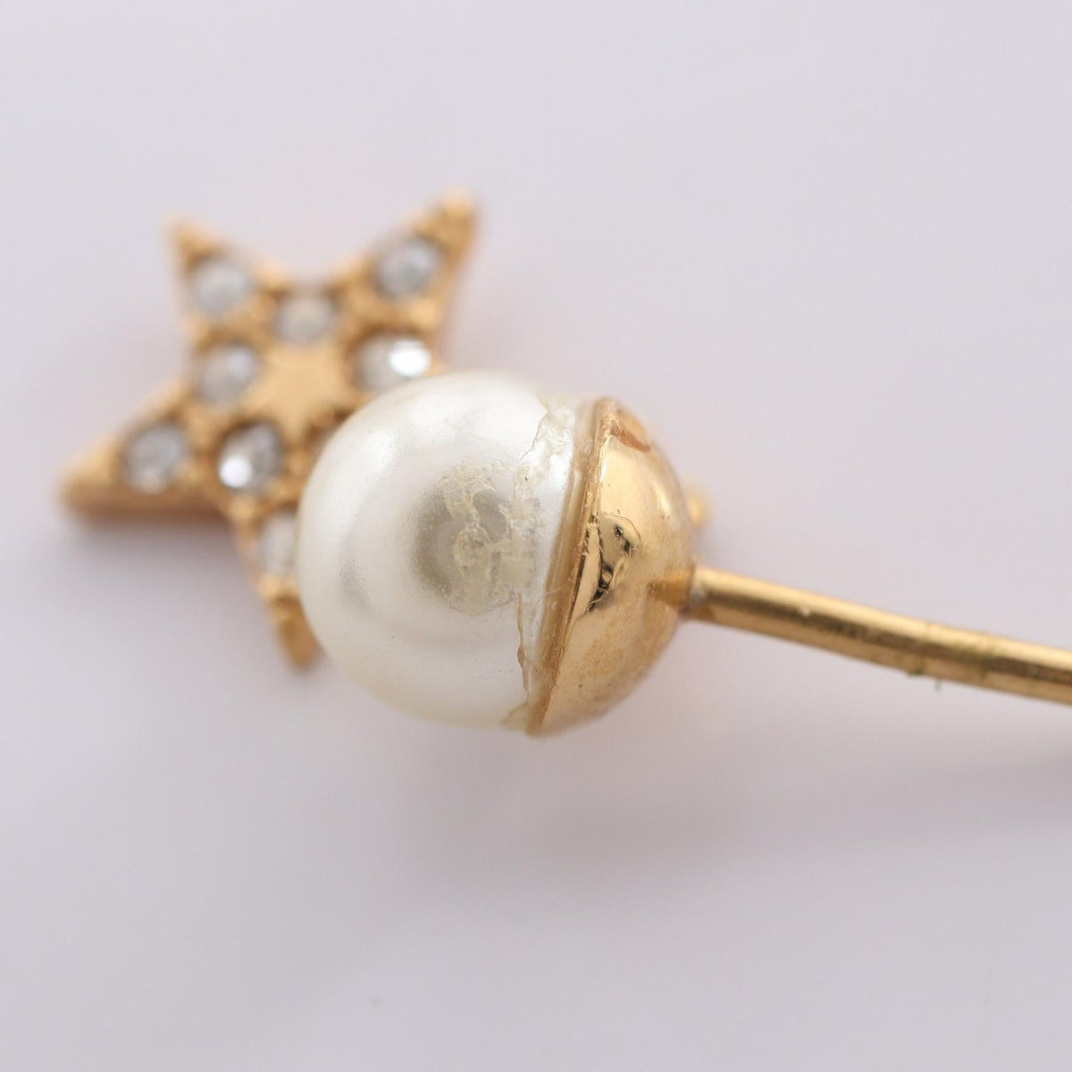 DIOR Tribal · Logo Pierced Earrings · Pearl